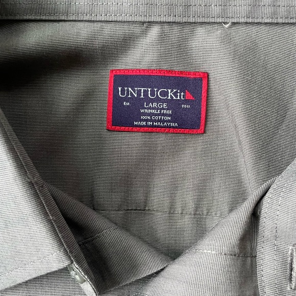 UNTUCKit Button Up Shirt Men’s Size Large 100% cotton - Picture 2 of 3